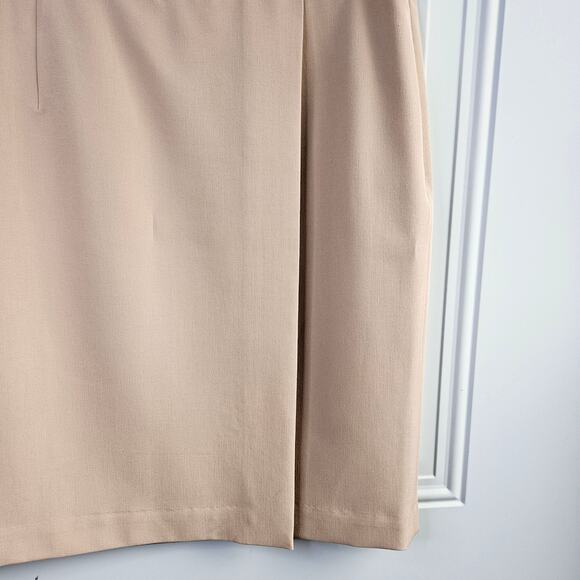 New Worthington Straight Career Business Office Skirt Tan Black Size 12 - Picture 7 of 11